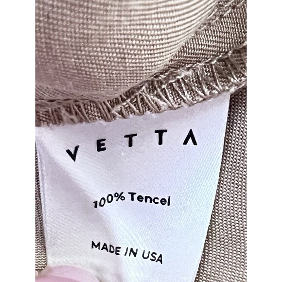 Vetta Capsule Women Beige Culotte Trouser Pants Size 14 Wide Leg Pleated Tencel - Picture 9 of 10